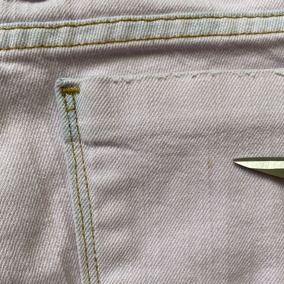 Wildfox Friday Night Short Cutoff Frayed Overdyed Denim Jeans Pink Lavender 27 - Picture 7 of 15
